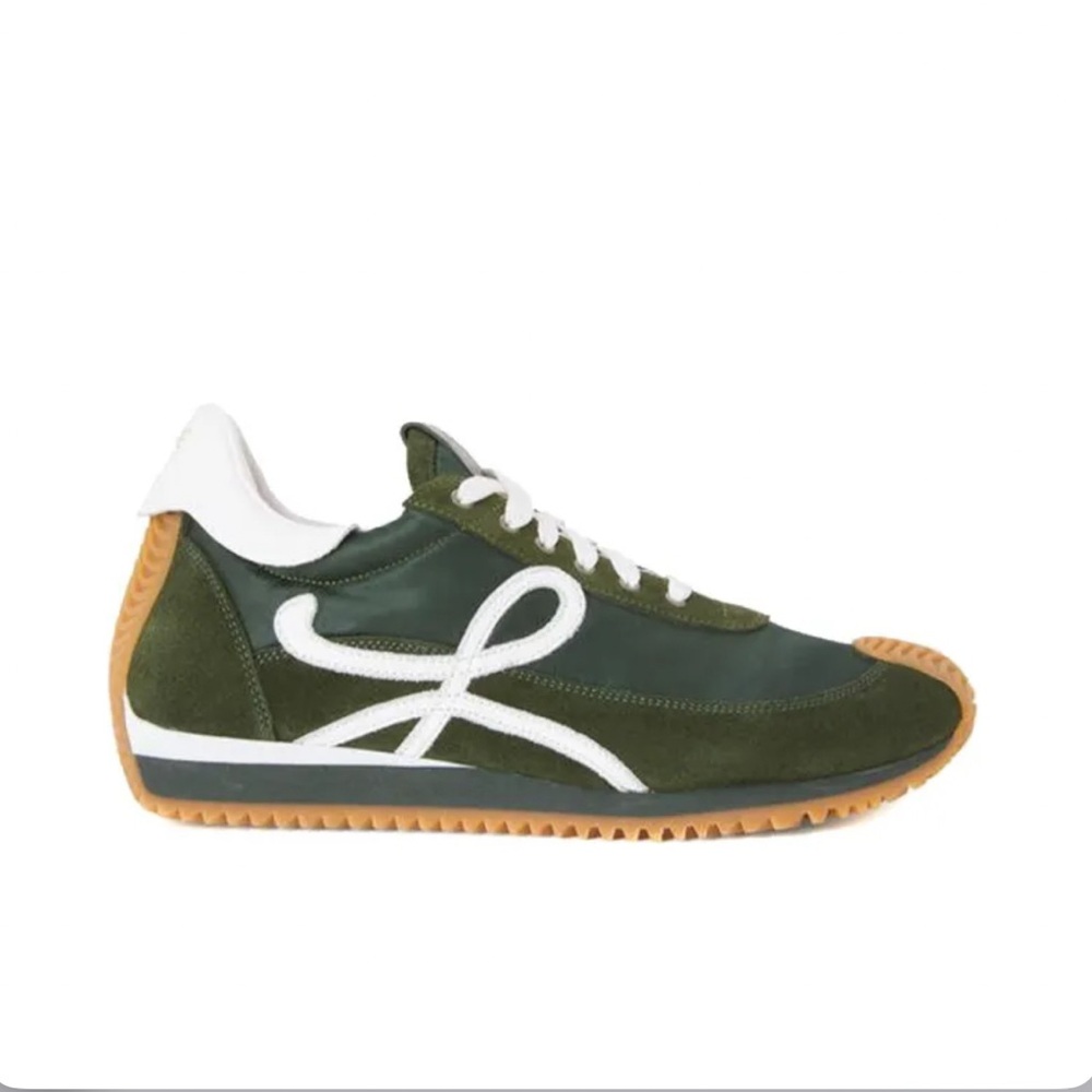 Men's Green and White Loewe Sneakers